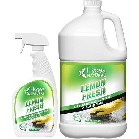 HYGEA NATURAL Lemon Fresh  Natural All Purpose Cleaner 24oz Spray  Concentrated Refill HNC-03